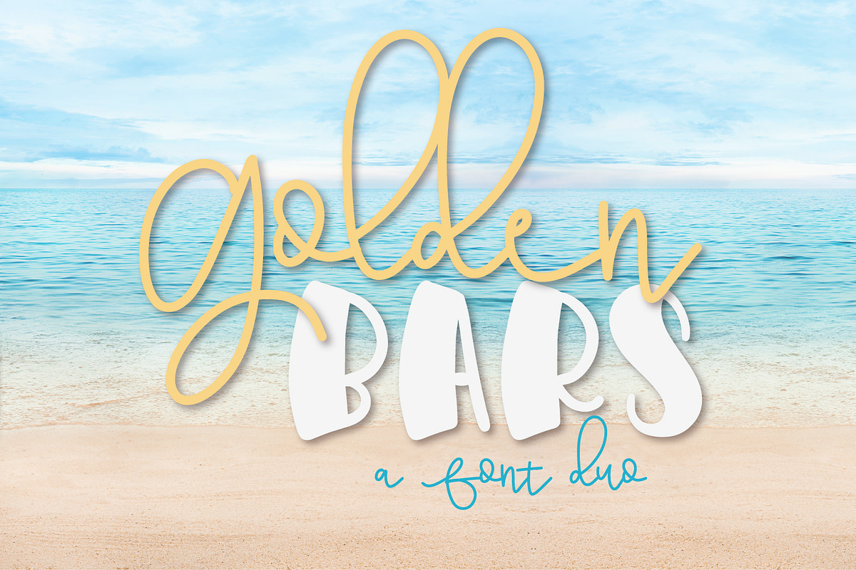 Golden Bars - A Font Pair in Script Fonts - product preview 8
