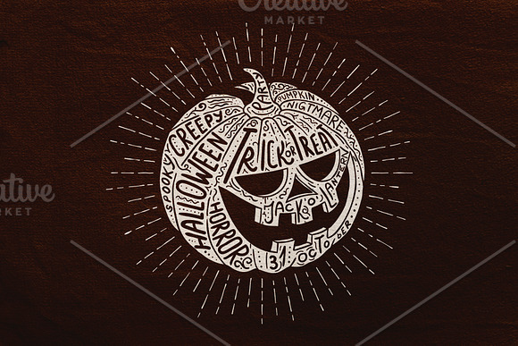 Halloween Pumpkin Engraving Style in Illustrations - product preview 1