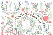 Watercolor Flower Clipart & Vectors