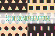 Set of geometric patterns