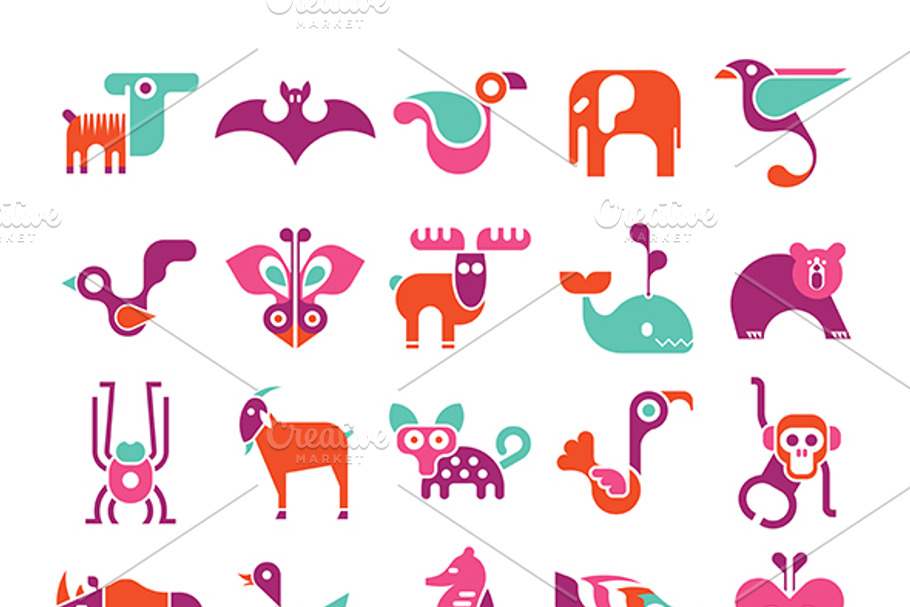 Animal vector icons in Graphics - product preview 8