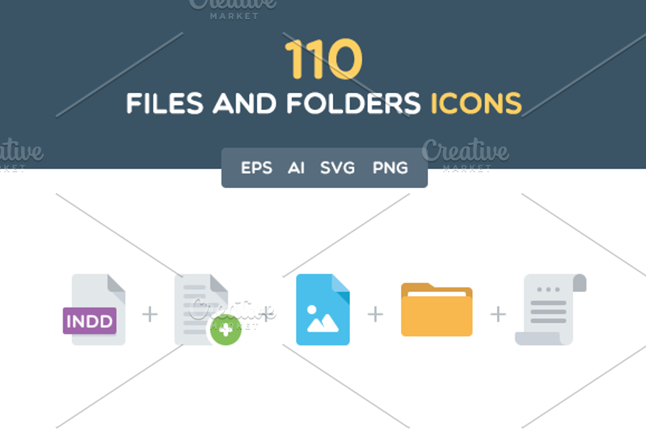110 Files and Folders Icons in Graphics - product preview 8