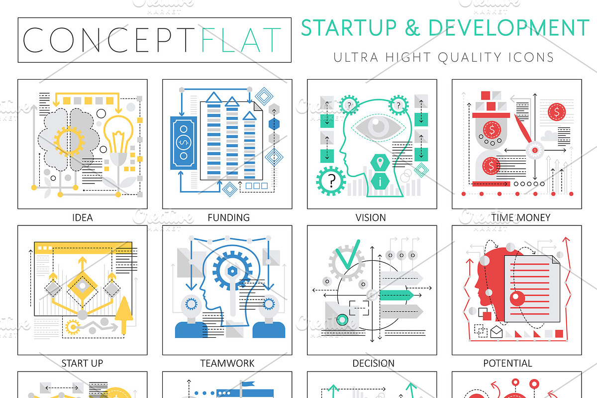 Startup & development icons in Illustrations - product preview 8
