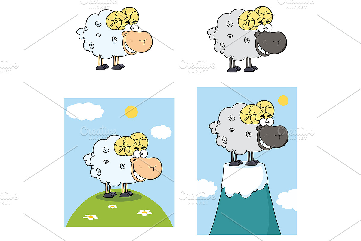Sheep Character Collection - 9 in Illustrations - product preview 8