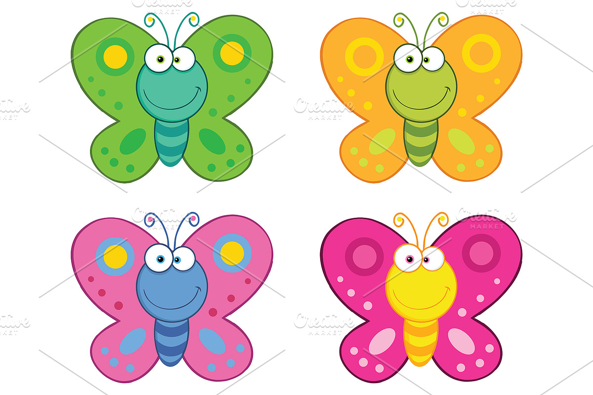 Butterfly Character Collection  in Illustrations - product preview 8