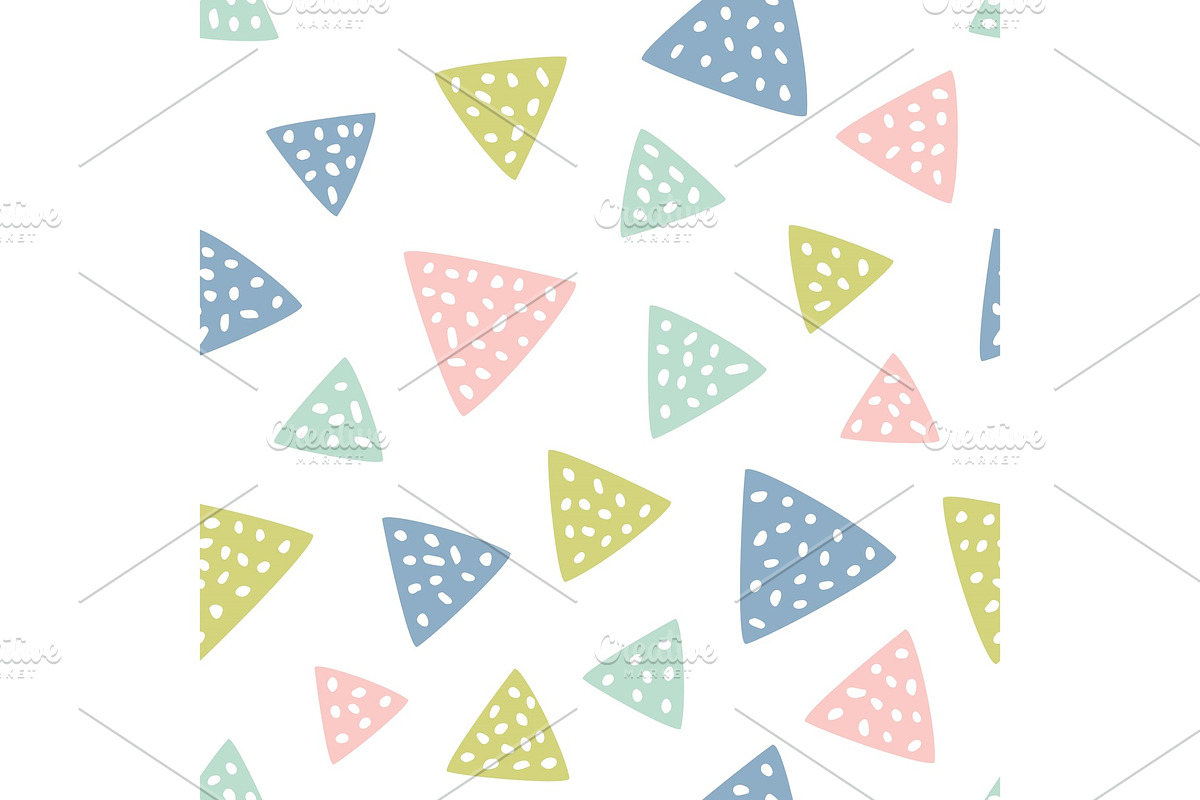 Childish pattern with triangles in Illustrations - product preview 8