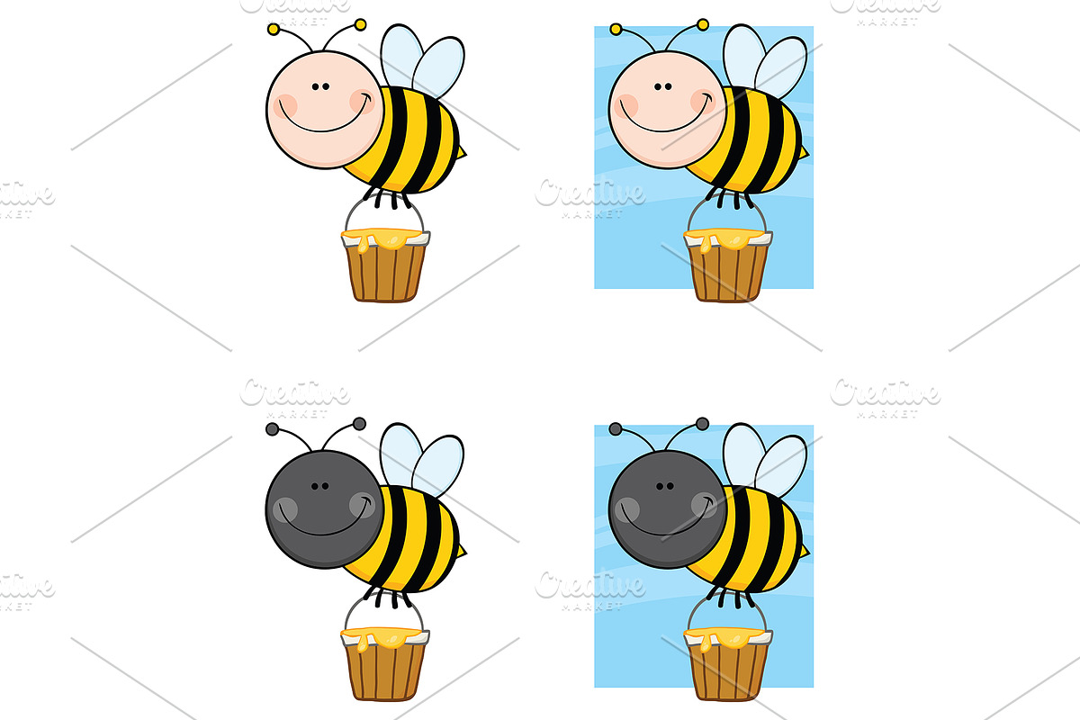 Bee Cartoon Character - 6 in Illustrations - product preview 8