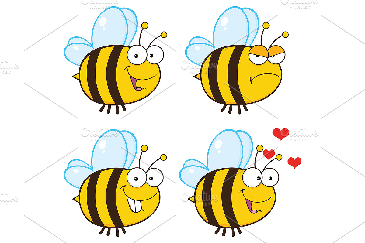 Bee Cartoon Character - 1 in Illustrations - product preview 8