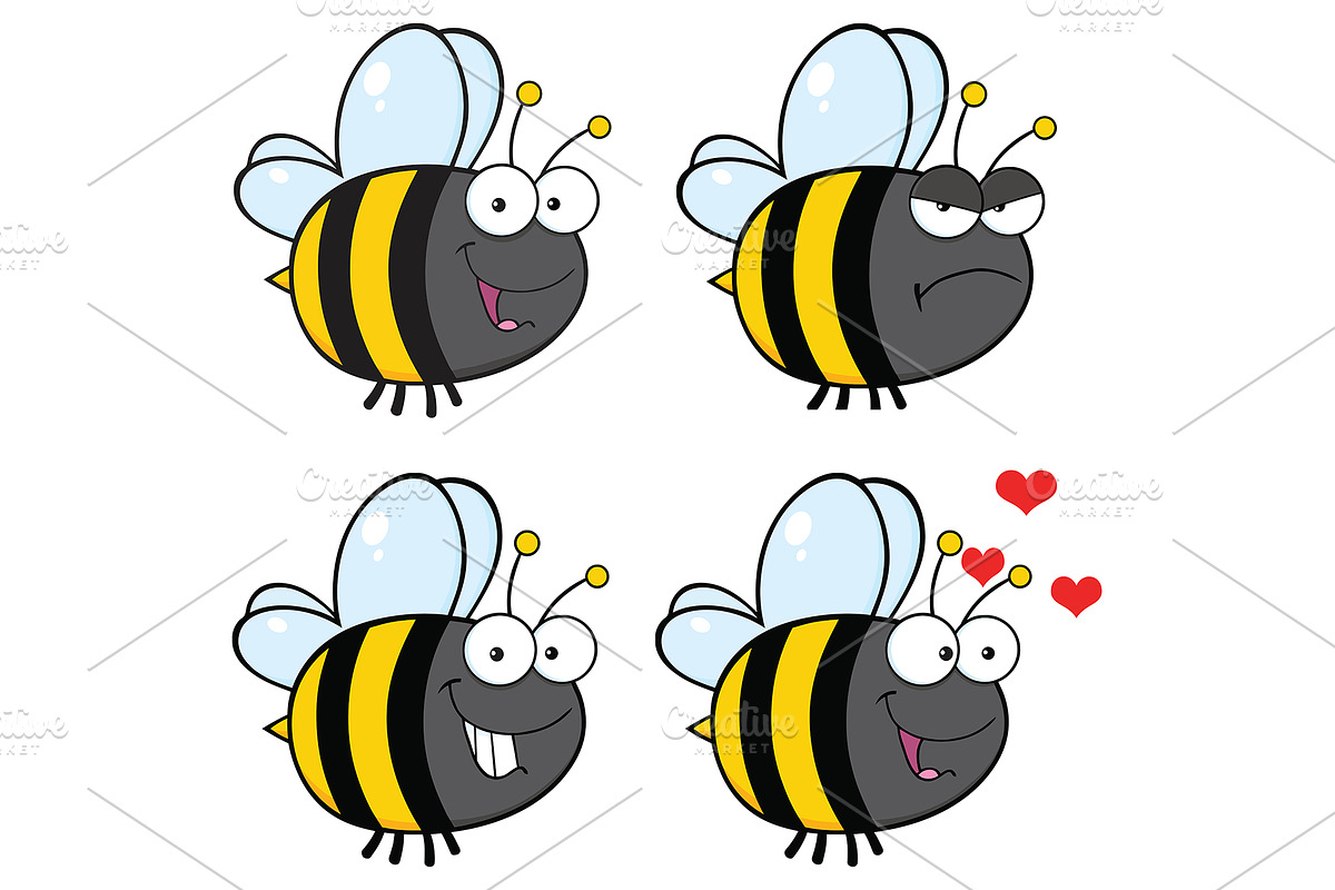Bee Cartoon Character - 2 in Illustrations - product preview 8