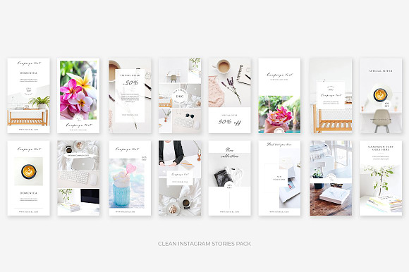 Clean Instagram Stories Bundle in Instagram Templates - product preview 1