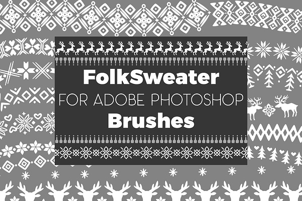 Folk Sweater Brushes for Photoshop