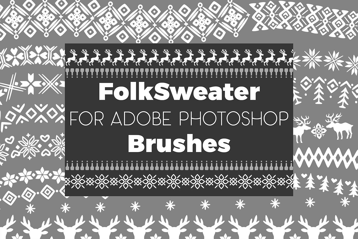Folk Sweater Brushes for Photoshop in Add-Ons - product preview 8