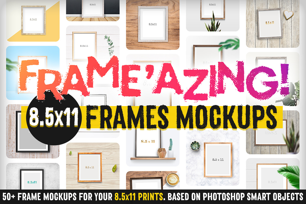 Frame'azing ‒ 8.5x11 Frame Mockups in Print Mockups - product preview 8