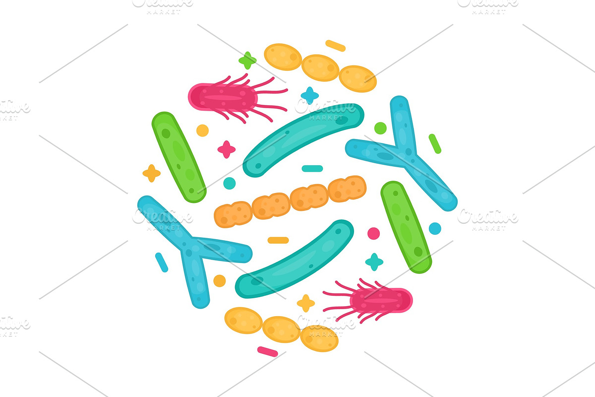 Probiotics bacteria and germs icon in Objects - product preview 8