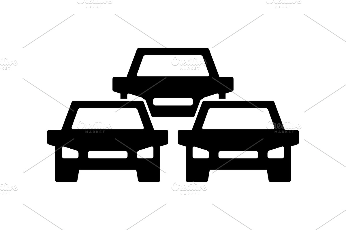 Traffic jam icon, symbol and sign in Objects - product preview 8