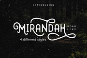 Mirandah | Monoline Font Family