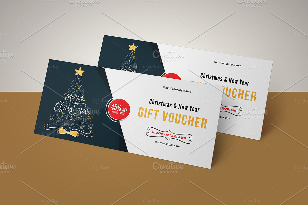 Christmas Gift Voucher V10 in Card Templates - product preview 8