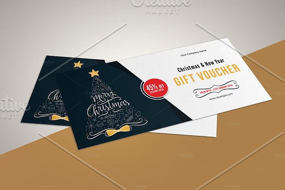 Christmas Gift Voucher V10 in Card Templates - product preview 1