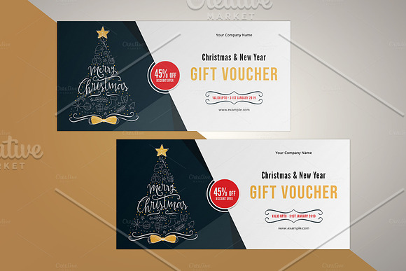 Christmas Gift Voucher V10 in Card Templates - product preview 3
