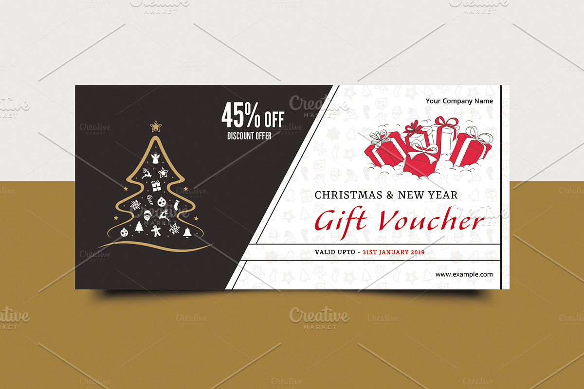 Christmas Gift Voucher V11 in Stationery Templates - product preview 8