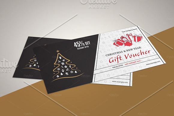 Christmas Gift Voucher V11 in Stationery Templates - product preview 1
