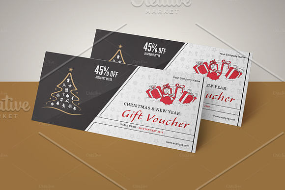 Christmas Gift Voucher V11 in Stationery Templates - product preview 2
