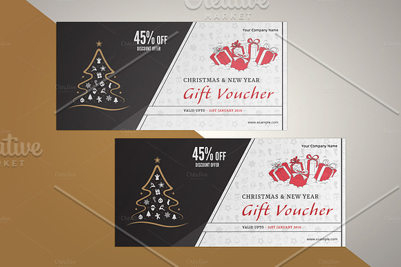 Christmas Gift Voucher V11 in Stationery Templates - product preview 3