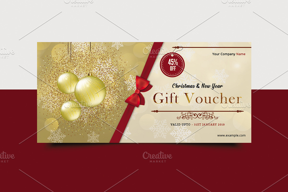 Christmas Gift Voucher V12 in Stationery Templates - product preview 8