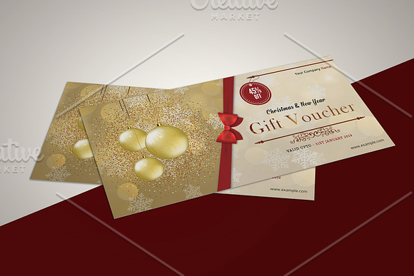 Christmas Gift Voucher V12 in Stationery Templates - product preview 1
