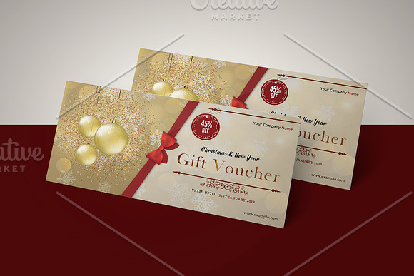 Christmas Gift Voucher V12 in Stationery Templates - product preview 2