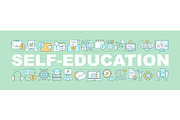 Self-education word concepts banner