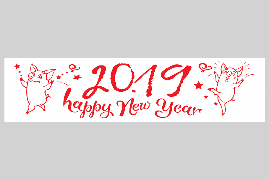 2019 Happy new year in Illustrations - product preview 8