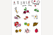 Anemia food doodles