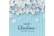 Christmas background with 3d