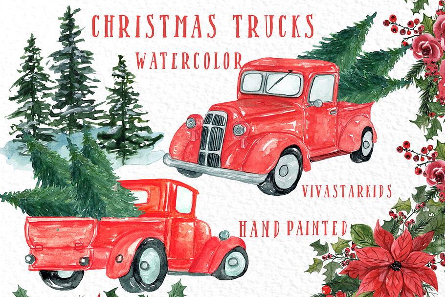 Christmas Truck clipart