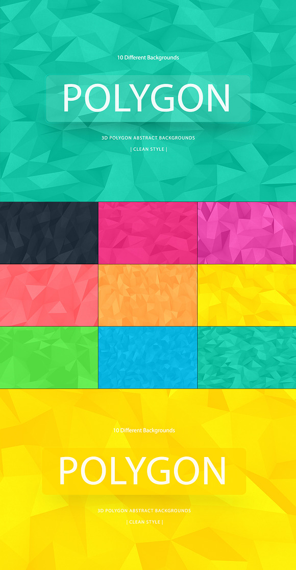 Polygon Colorful Backgrounds | v7 in Textures - product preview 6