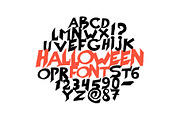 Halloween font for poster. Scary