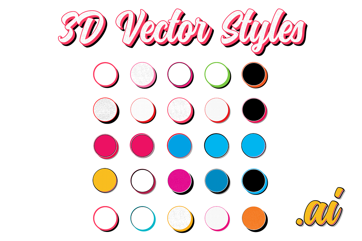 3D Vector Styles for Illustrator in Add-Ons - product preview 8