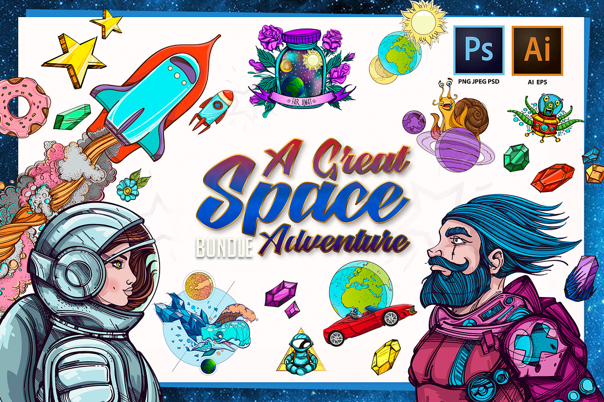 SPACE BUNDLE in Illustrations - product preview 8