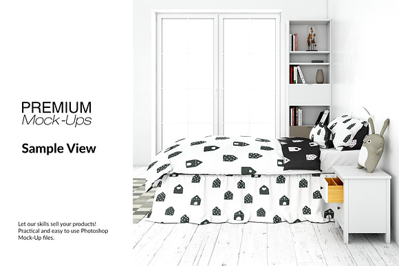 Kids Room & Bedding Set in Product Mockups - product preview 3