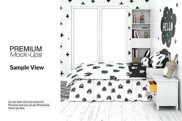 Kids Room & Bedding Set in Product Mockups - product preview 5