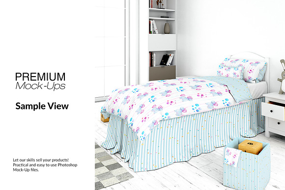 Kids Room & Bedding Set in Product Mockups - product preview 7