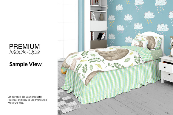 Kids Room & Bedding Set in Product Mockups - product preview 10