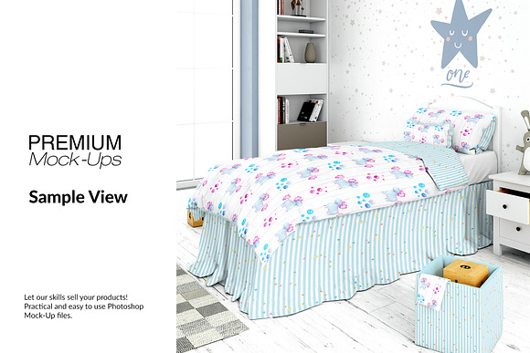Kids Room & Bedding Set in Product Mockups - product preview 11