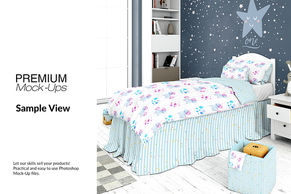 Kids Room & Bedding Set in Product Mockups - product preview 12