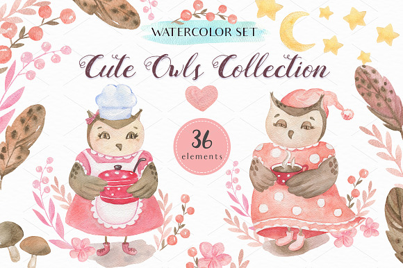 -70%OFF - Watercolor Autumn Bundle in Illustrations - product preview 1