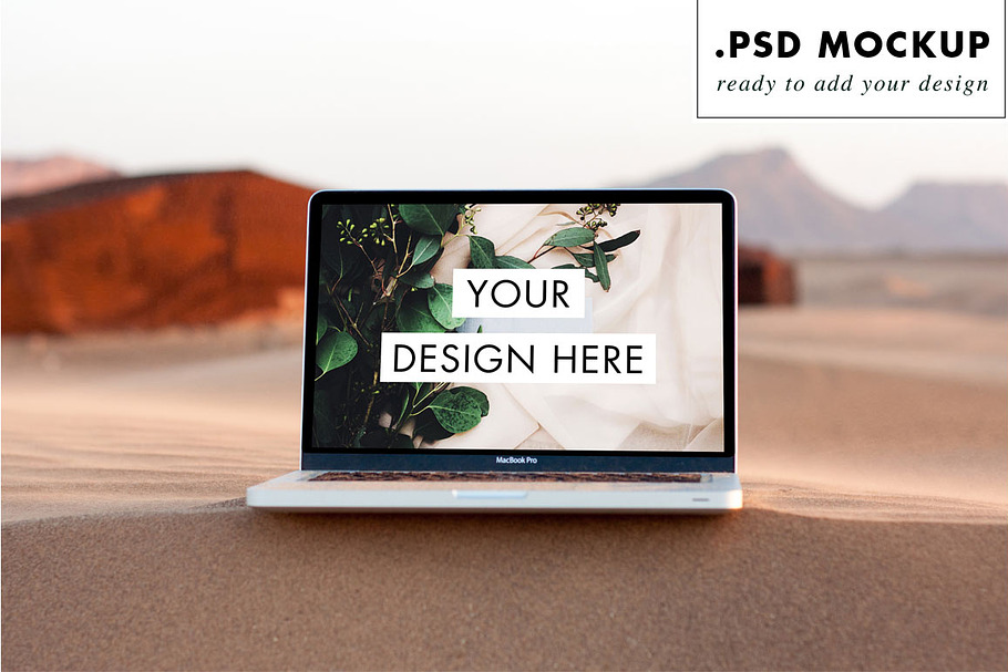 Sahara Sand Dunes Computer Mock Up in Mobile & Web Mockups - product preview 8