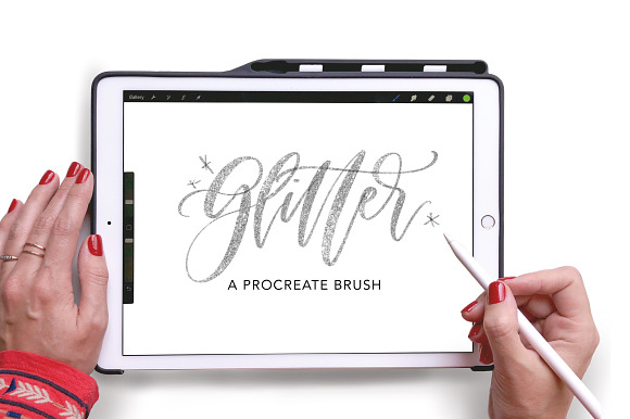 Procreate Glitter Lettering Brush in Add-Ons - product preview 2