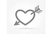 Heart with arrow icon