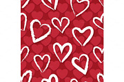 Red hearts pattern